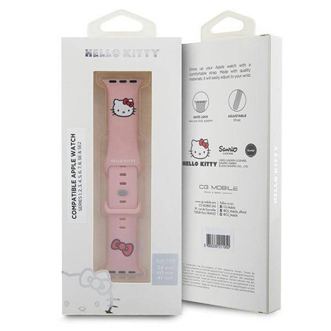 Hello Kitty Silicone Kitty Head strap for Apple Watch 38/40/41mm - pink