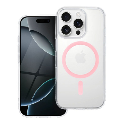 Drop Glue Colorful Ring Mag Cover kompatybilny z MagSafe pasuje do IPHONE 11 PRO różowy