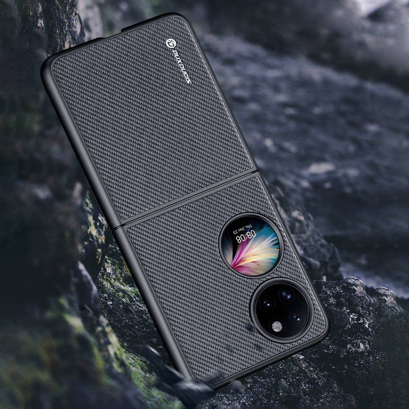 Dux Ducis Fino Hülle ist aus Nylonmaterial Huawei P50 blau