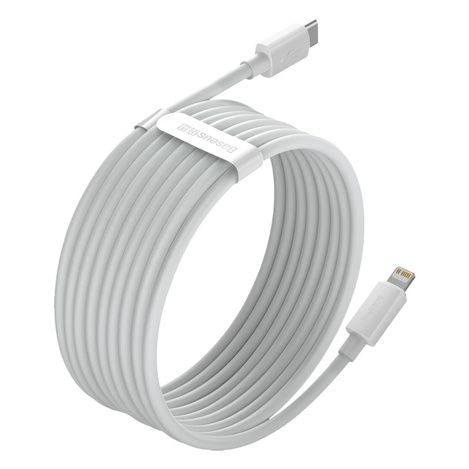 Baseus 2x kabel USB Typ C - Lightning szybkie ładowanie Power Delivery 20 W 1,5 m biały (TZCATLZJ-02)