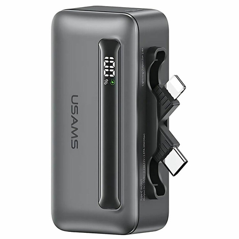USAMS Powerbank 4500mAh USB-C/Lightning   20W PD Fast Charge szary/tarnish XB Series 4K5CD23301 (US-CD233)