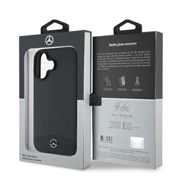 Mercedes MEHCP16MARMBK iPhone 16 Plus 6.7" czarny/black hardcase Leather Urban