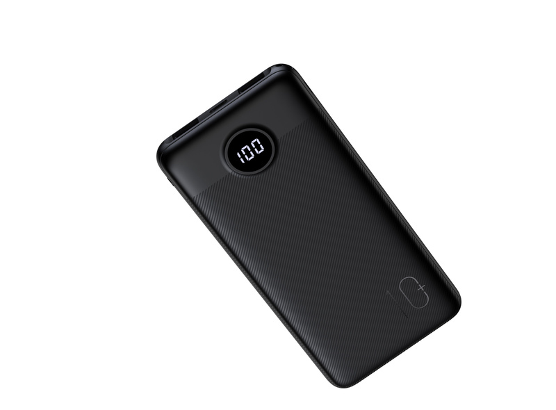Bateria zewnętrzna (Powerbank) VEGER L10 - 10 000mAh LCD czarny (W1105)