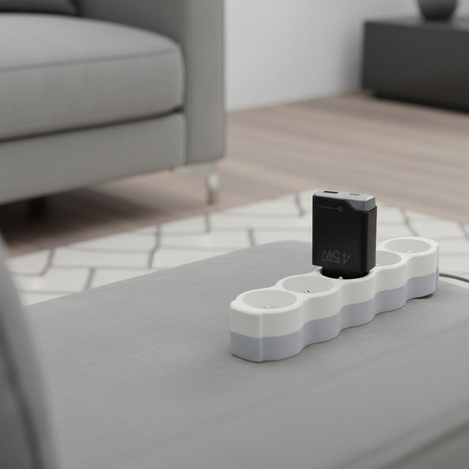 Ładowarka sieciowa do telefonu Forcell F-Energy Ultra Slim GaN III 2 x USB C PD QC4.0 3A 45W B245201(2C) czarna