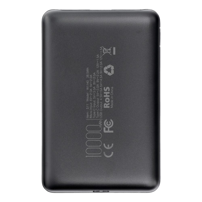 Bateria zewnętrzna (Powerbank) VEGER S11 - 10 000mAh LCD Quick Charge PD 22,5W czarny (W1140)