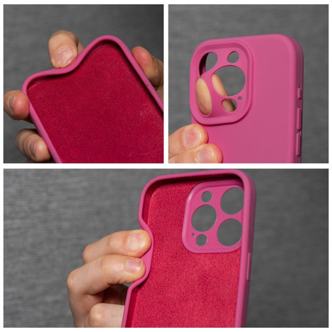 Futerał SILICONE 2mm do IPHONE 15 Pro Max róż