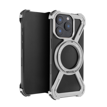 Futerał TITANIUM Escort do IPHONE 15 PRO MAX srebrny