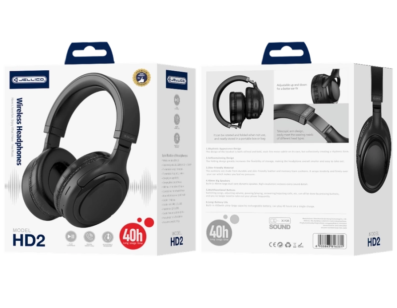 JELLICO Wireless Kopfhörer HD2 schwarz