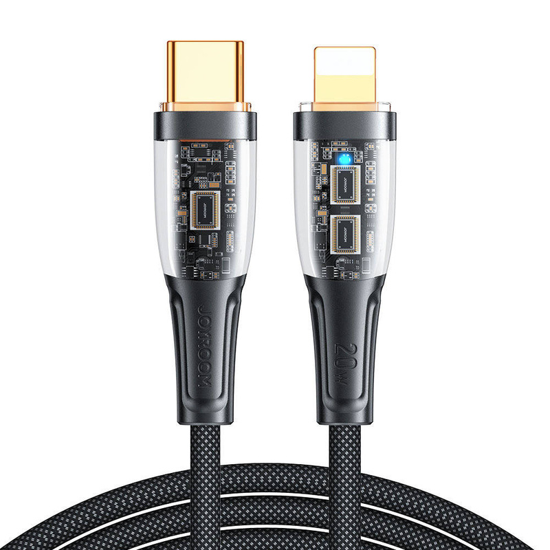 Joyroom Schnellladekabel mit Smart Switch USB-C - Lightning 20W 1,2m schwarz (S-CL020A3)