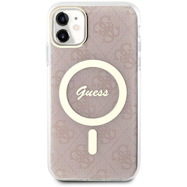 Guess GUHMN61H4STP iPhone 11 6.1" pink/pink Hardcase 4G MagSafe