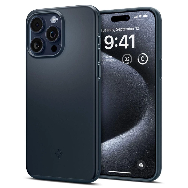 Spigen Thin Fit, Metallschiefer – iPhone 15 Pro