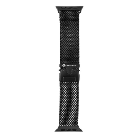 Pasek do Apple Watch Forcell F-Design FA11 zatrzask stal 38 / 40 / 41 mm czarny