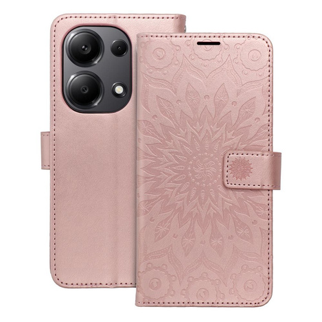 Kabura MEZZO Book do XIAOMI Redmi NOTE 13 PRO 4G mandala złoty róż