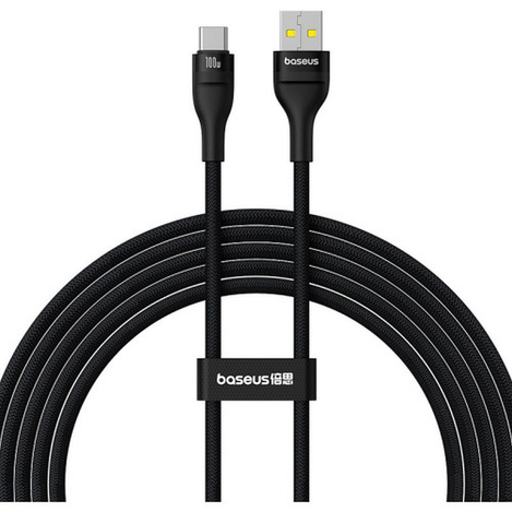 Baseus Flash 2 USB-A / USB-C-Kabel 100W 2 m - Schwarz