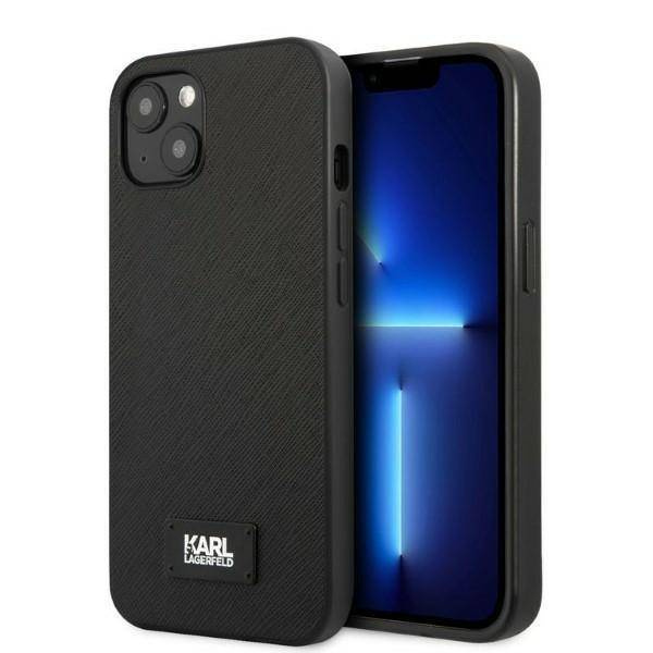 Original Case IPHONE 13 MINI Karl Lagerfeld Hardcase Saffiano Plaque black