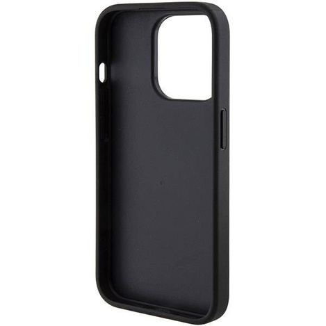 Etui Guess Grip Stand 4G Triangle Strass na iPhone 15 Pro Max - czarne