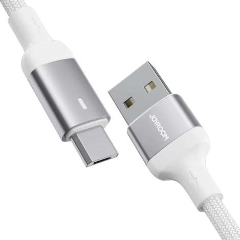 Joyroom USB-Kabel - Micro USB 2.4A für schnelles Aufladen und Datenübertragung 2 m weiß (S-UM018A10)
