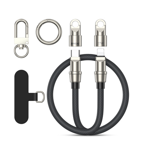 BWOO Smycz, zawieszka, kabel USB-C do USB-C 60W, 1,2 m
