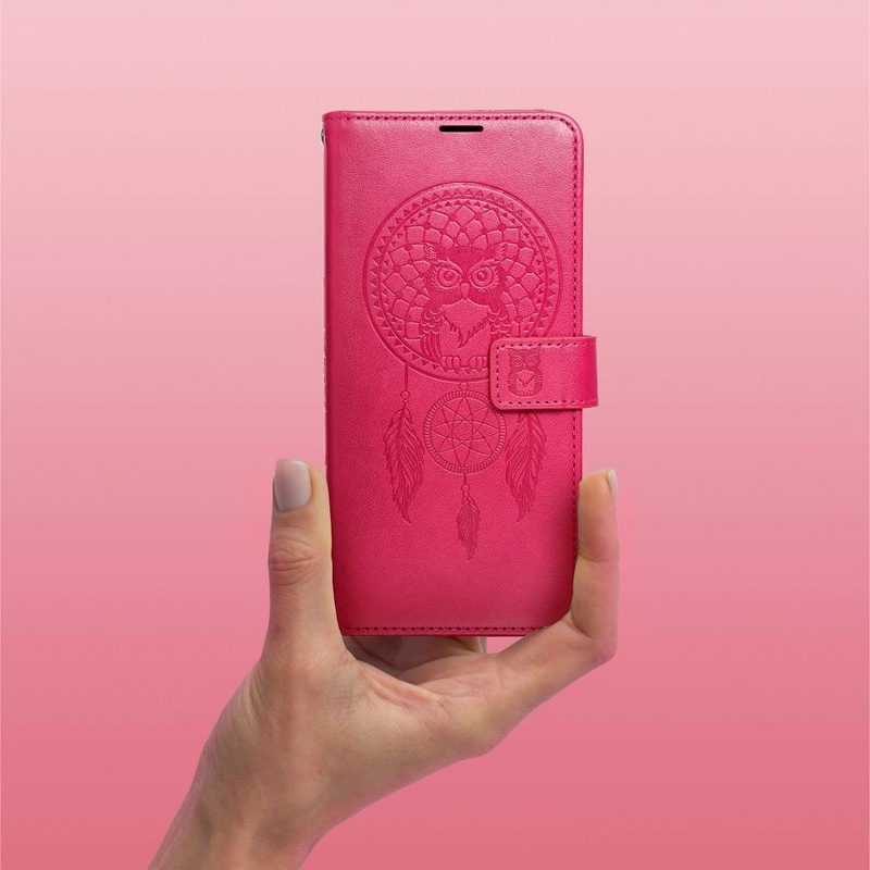 Kabura MEZZO Book do IPHONE 16 łapacz snów magenta