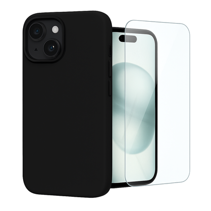 Etui do iPhone 15 czarne + Szkło