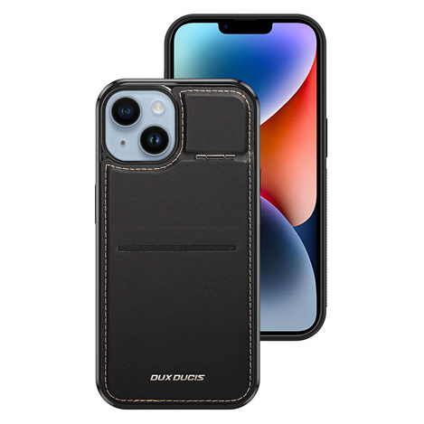 3-in-1-Hülle für iPhone 14 Plus mit MagSafe Wallet RFID-blockierender Ständer Dux Ducis Rafi Mag – Schwarz