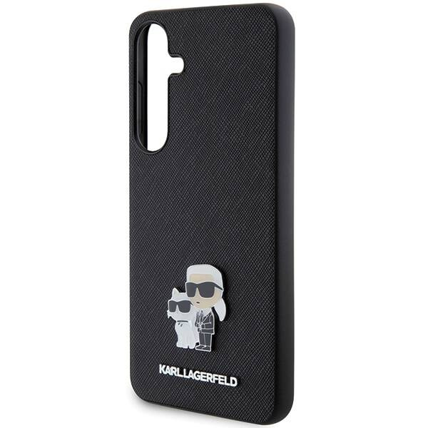 KARL LAGERFELD SAM S24 SAFFIANO KC PIN KLHCS24SPSAKCMPK BLACK