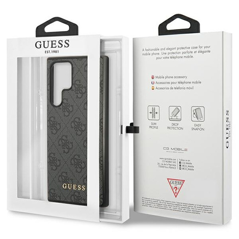 Oryginalne Etui GUESS Hardcase GUHCS24LG4GFGR do Samsung S24 Ultra (Classic logo / czarny)