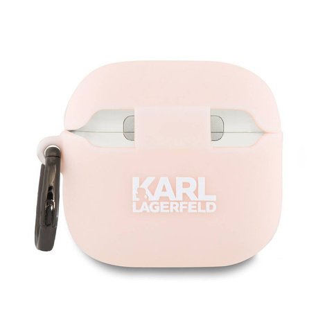 Oryginalne Etui APPLE AIRPODS 4 Karl Lagerfeld Silicone Choupette Head 3D (KLA4RUNCHP) różowe