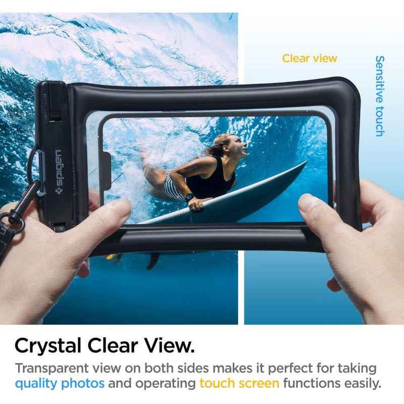 Spigen A610 UNIVERSELLES WASSERDICHTES SCHWIMMERGEHÄUSE SCHWARZ