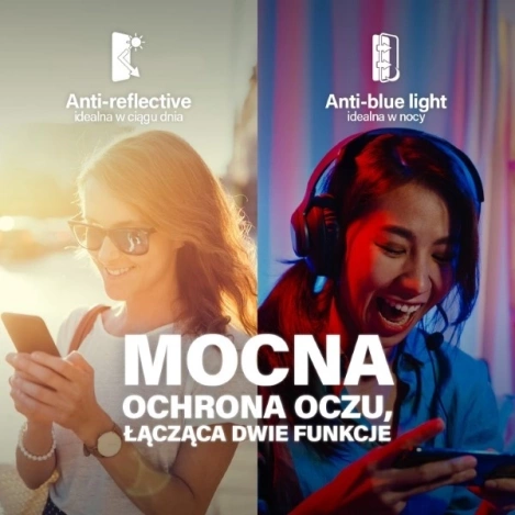 Szkło hartowane PanzerGlass Ultra-Wide Fit z filtrem odblasków i niebieskiego światła z pozycjonerem na iPhone 15 Pro Max