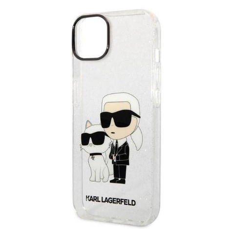 Karl Lagerfeld IML Glitter NFT Karl & Choupette - Etui iPhone 14 Plus (przezroczysty)