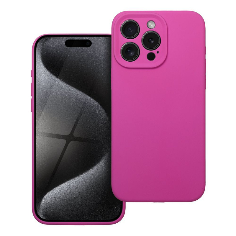 Futerał SILICONE 2mm do IPHONE 15 Pro Max róż