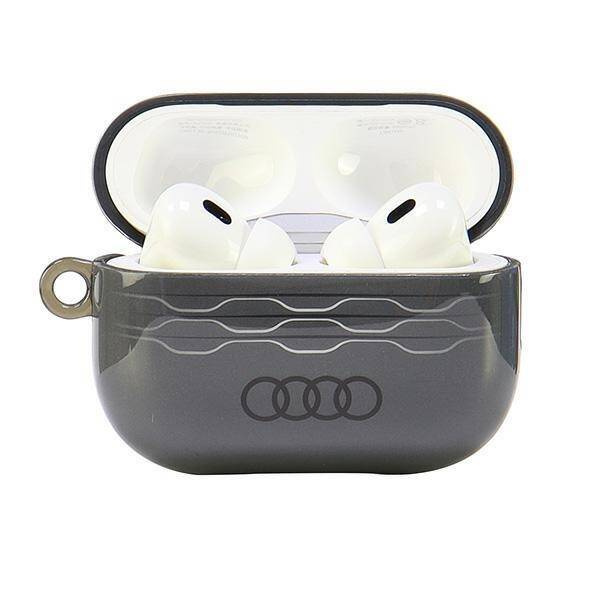 Original Handyhülle APPLE AIRPODS PRO 2 Audi IML Geometric Pattern Cover (AU-IMLAPP2-A6/D3-GY) grau