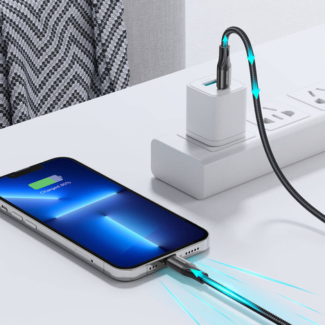 Joyroom fast charging / data cable USB Type C - Lightning PD 20W 1m black (S-1024N1-PD)