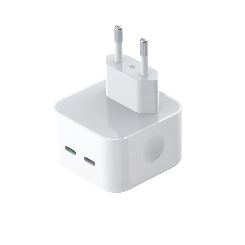XO ładowarka sieciowa L102 PD 35W 2x USB-C biała + kabel USB-C - Lightning
