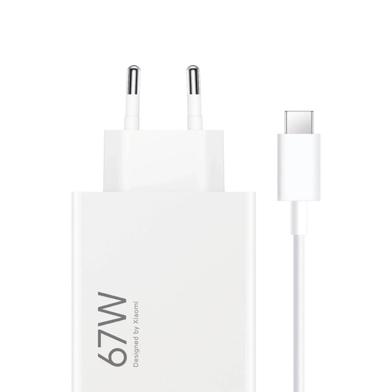 Ładowarka sieciowa Xiaomi BHR9465EU 67W 6.2A USB-A z kablem USB-C - biała