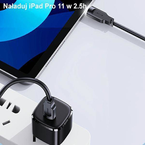 USAMS Kabel USB-C na USB-C PD Fast Charging 1,2m 100W Lithe Series czarny/black SJ567USB01(US-SJ567)