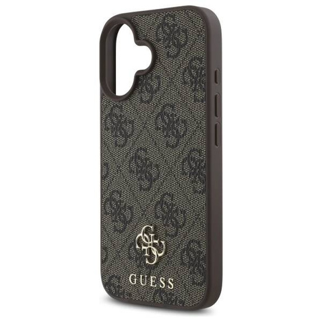 Etui Guess 4G Small Classic MagSafe na iPhone 16 - brązowe