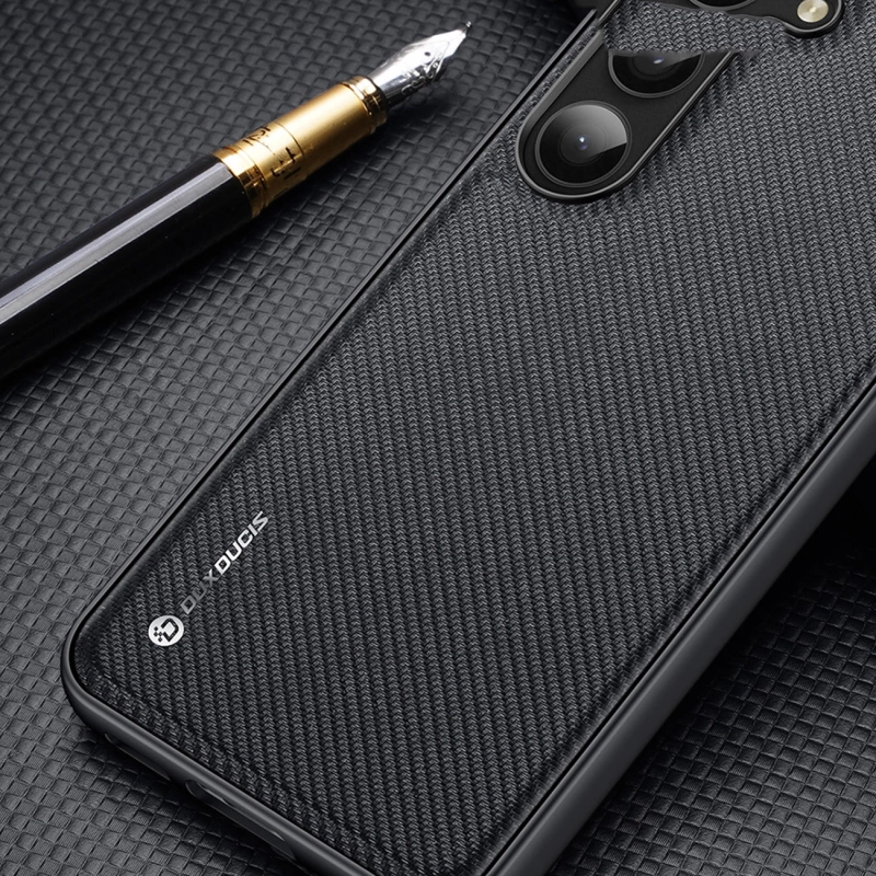 Dux Ducis Fino Hülle Samsung Galaxy S23+ Hülle mit Silikonrahmen blau