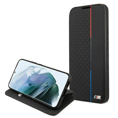Case BMW BMBKS22MTRTBK S22 + S906 black / black bookcase M Collection Triangles