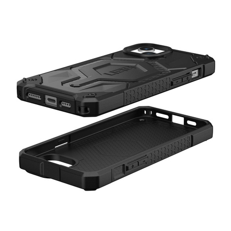 UAG Monarch Pro - Schutzhülle für iPhone 15 Plus kompatibel mit MagSafe (Kohlefaser)