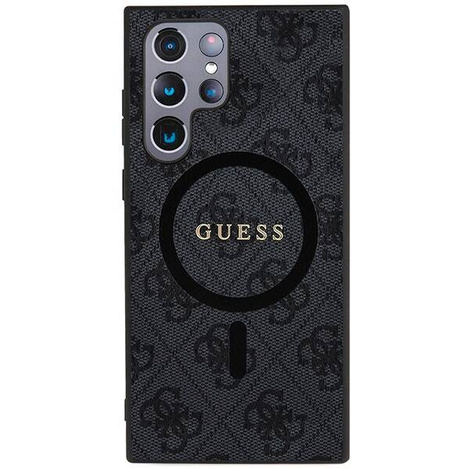 Oryginalne Etui GUESS Hardcase GUHMS24LG4GFRK do Samsung S24 Ultra (Kompatybilny z Magsafe / 4G Ring classic logo / czarny)
