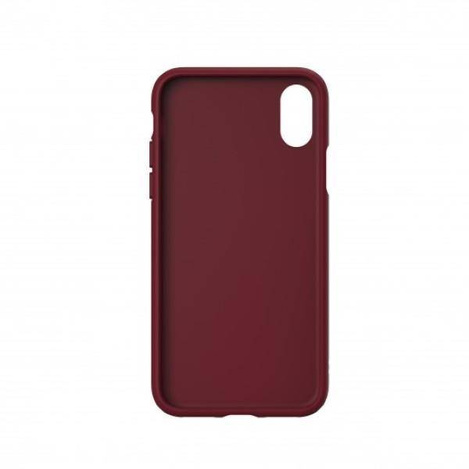 Original Handyhülle IPHONE X / XS Adidas OR Booklet Case Suede (33282) burgund