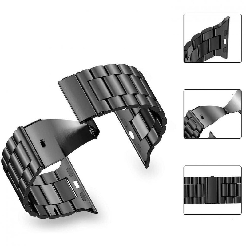 TECH-PROTECT STAINLESS APPLE WATCH 4 / 5 / 6 / 7 / SE (42 / 44 / 45 MM) BLACK