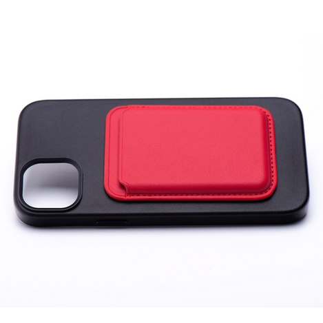 Portfel magnetyczny Leather Mag Wallet czerwony