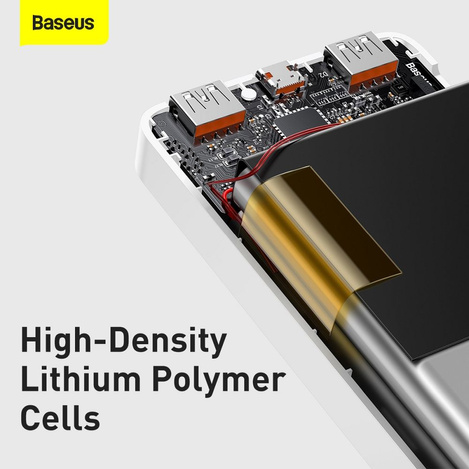 Powerbank Baseus Bipow 10000mAh, 2xUSB, USB-C, 20W (biały)