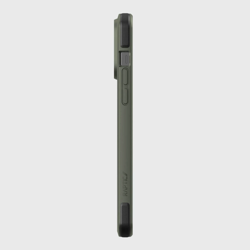 Raptic X-Doria Secure Case für iPhone 14 Pro Max mit gepanzerter MagSafe-Hülle grün