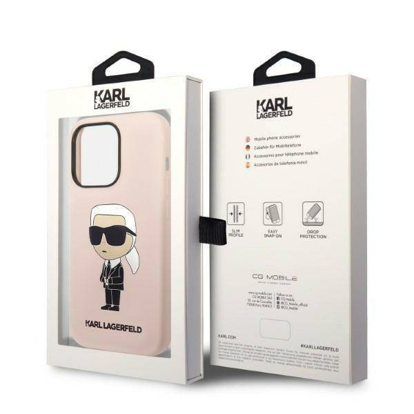 Karl Lagerfeld Silicone NFT Ikonik - Etui iPhone 14 Pro (różowy)