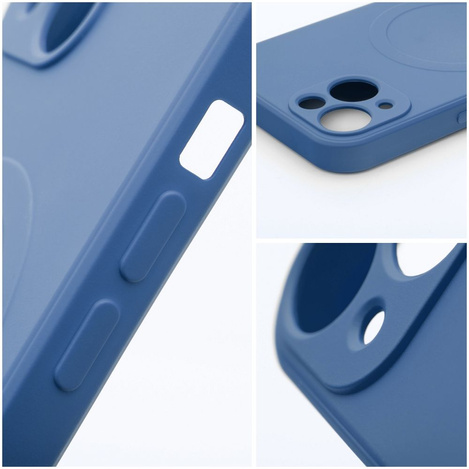 Futerał Silicone Mag Cover kompatybilny z MagSafe do SAMSUNG S24 niebieski