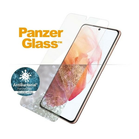 Szkło Hartowane 5D SAMSUNG GALAXY S21 PanzerGlass E2E Microfracture Case Friendly Finger Print AntiBacterial czarne
